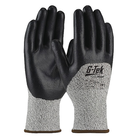 Cut-Resistant Glove, Cut Level A2 ,Dipped ,Foam Nitrile ,Sandy ,L 12 PK