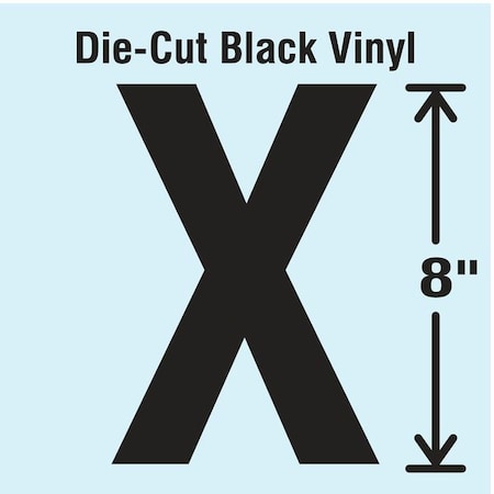Letter Label, Vinyl, 8 in H, 4-3/4 in W