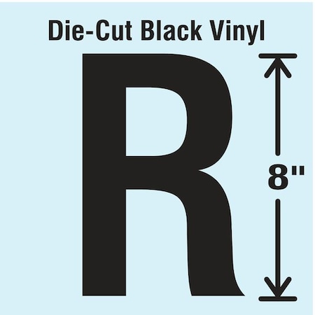 Letter Label, Vinyl, 8 in H, 4-3/4 in W