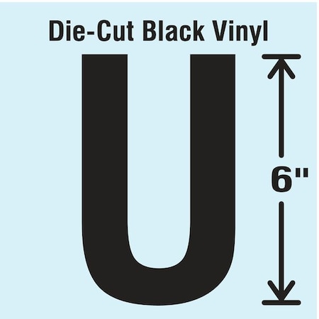 Letter Label, Vinyl, 6 in H, 3-1/2 in W