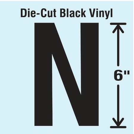 Letter Label, Vinyl, 6 in H, 3-1/2 in W