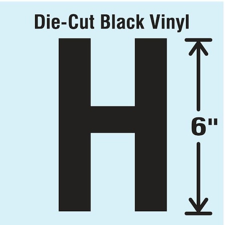Letter Label, Vinyl, 6 in H, 3-1/2 in W