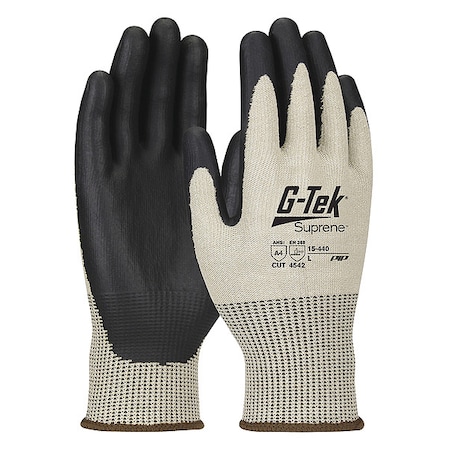 Cut-Resistant Glove, Cut Level A4 ,Dipped ,Water-Based Polyurethane ,Sandy ,XS 12 PK