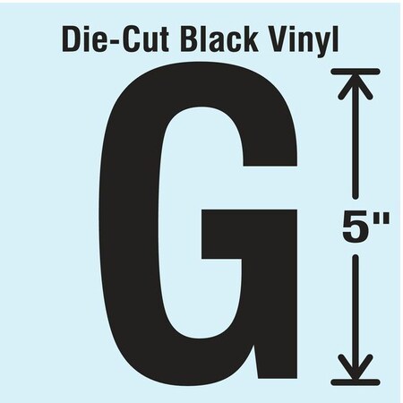 LetterLabel,Vinyl,5inH,2-3/4inW,PK10
