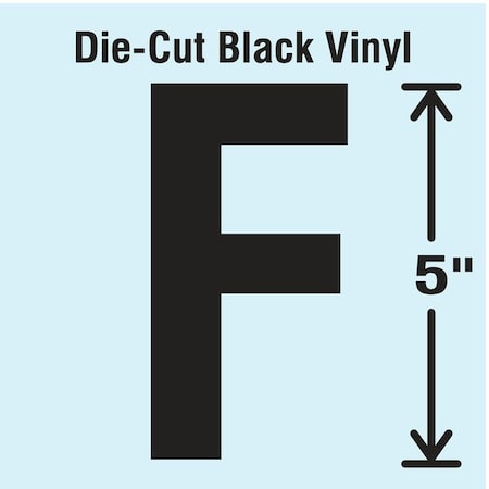 LetterLabel,Vinyl,5inH,2-3/4inW,PK10