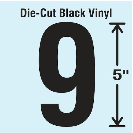 NumberLabel,Vinyl,5inH,2-3/4inW,PK10