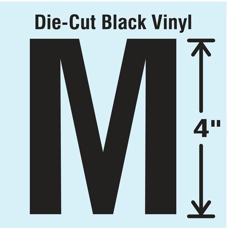 LetterLabel,Vinyl,4inH,2-1/4inW,PK10