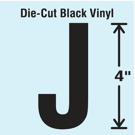 LetterLabel,Vinyl,4inH,2-1/4inW,PK10