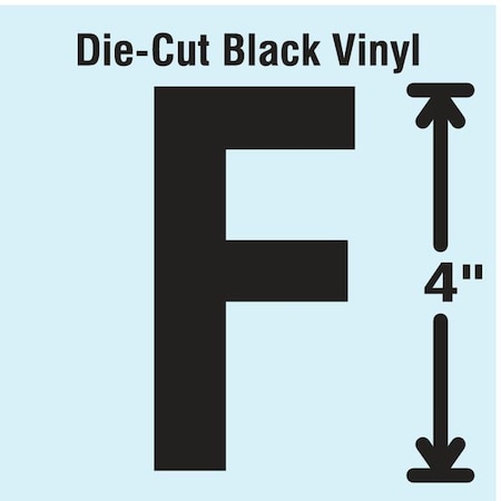 LetterLabel,Vinyl,4inH,2-1/4inW,PK10