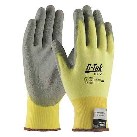 Cut-Resistant Glove, Cut Level A2 ,Dipped ,Polyurethane ,Smooth ,L 12 PK