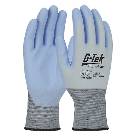 Cut-Resistant Glove, Cut Level A2 ,Dipped ,Water-Based Polyurethane ,Sandy ,S 12 PK