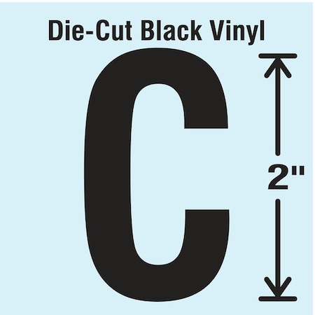 LetterLabel,Vinyl,2inH,1-1/4inW,PK10