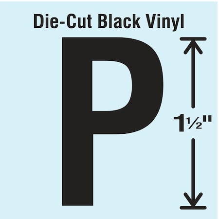 LetterLabel,Vinyl,1-1/2inH,7/8inW,PK10