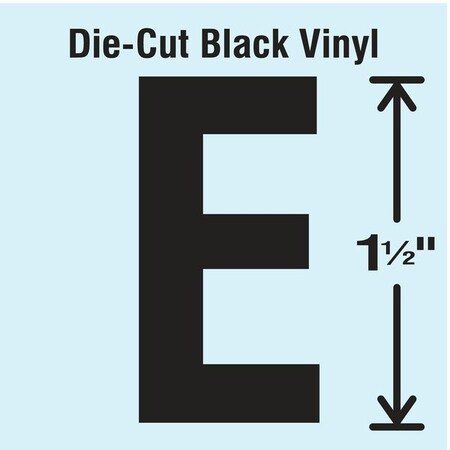 LetterLabel,Vinyl,1-1/2inH,7/8inW,PK10