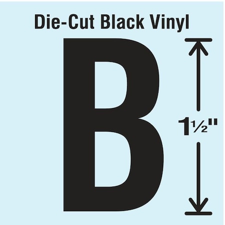 LetterLabel,Vinyl,1-1/2inH,7/8inW,PK10