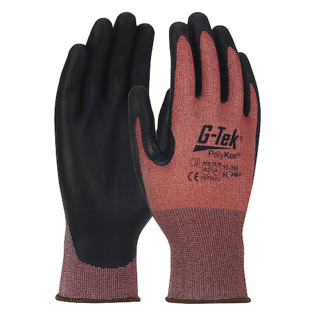 Cut-Resistant Glove, Cut Level A3 ,Dipped ,Water-Based Polyurethane ,Sandy ,L 12 PK