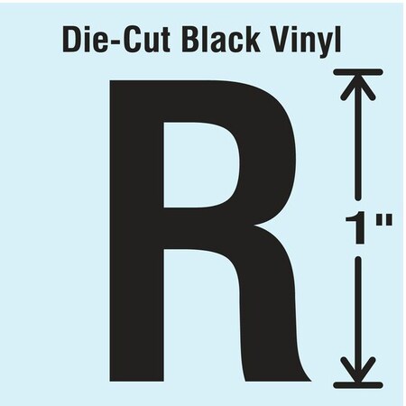 LetterLabel,Vinyl,1inH,5/8inW,PK10