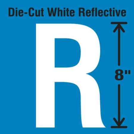 Letter Label, Vinyl, 8 in H, 4-3/4 in W