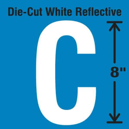 Letter Label, Vinyl, 8 in H, 4-3/4 in W