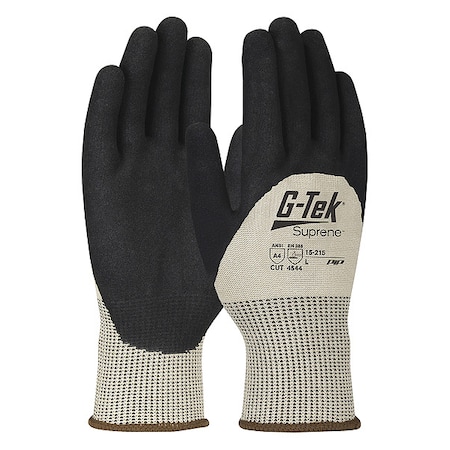 Cut-Resistant Glove, Cut Level A4 ,Dipped ,Foam Nitrile ,Sandy ,XS 12 PK