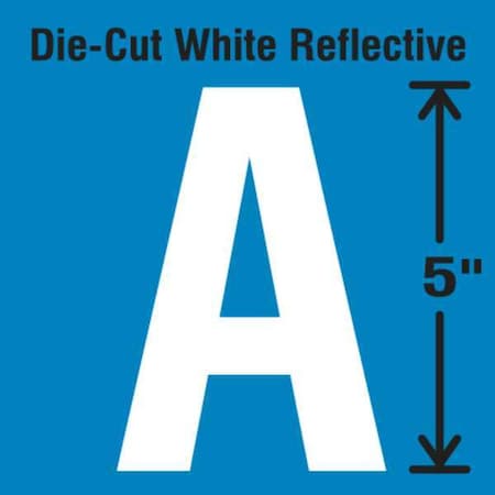 LetterLabel,Vinyl,5inH,2-3/4inW,PK5