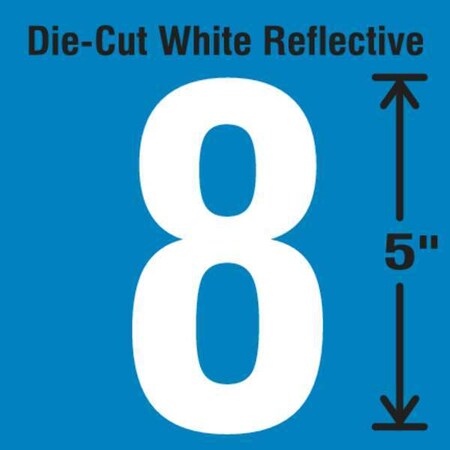 NumberLabel,Vinyl,5inH,2-3/4inW,PK5