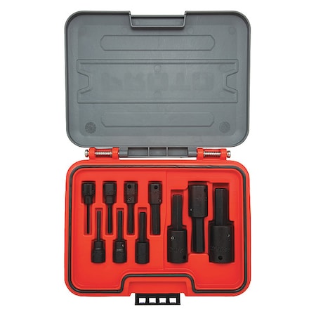 Hex Bit Set, 3/8 in, 1/2 in, Black Oxide, SAE