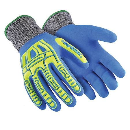 Coated Gloves, Nitrile, Sandy, Full, 4 Abrasion Level, Gray, 3XL 1 PR