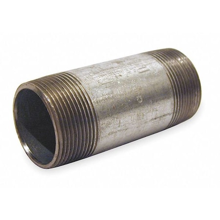 1" MNPT x 6-1/2" TBE Galvanized Steel Pipe Nipple Sch 40