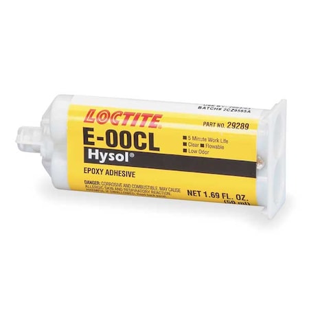 Epoxy Adhesive, E-00CL Series, Gray, Pail, 1:01 Mix Ratio, 15 min Functional Cure