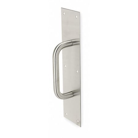 Pull Plate,Oval Grip,Aluminum,3 x12 In