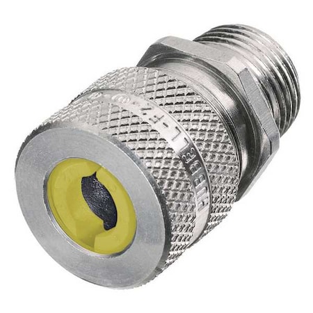 Liquid Tight Connector,3/4in.,Yellow