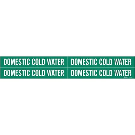 Pipe Mrkr,Domestic Cold Water,3/4to2-3/8