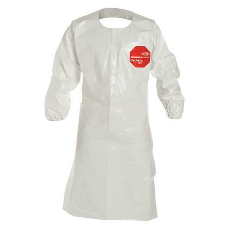 Apron, Saranex(TM) 23-P Film Laminated to High Density Polyethylene, White, 44", M