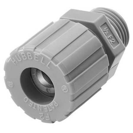 Liquid Tight Connector, 1in, Straight, Gray