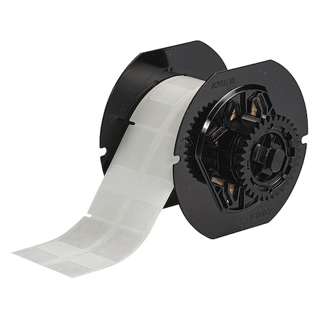 Wraparound Label, White, Vinyl, 1 in W