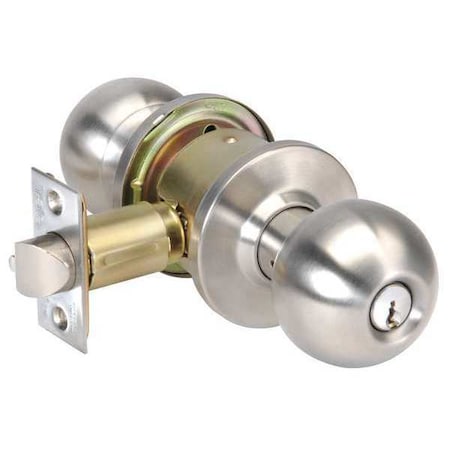 Knob Lockset, Mechanical, Entrance, Grd. 2