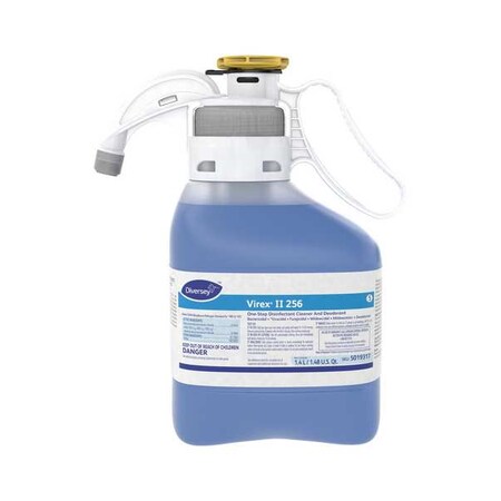 One Step Disinfectant Deodorizing Cleaner Concentrate, 1.4L Hose End Sprayer, Unscented, Blue