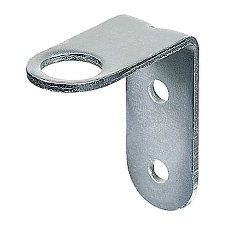 Wall Mount Bracket, Steel, Silver, 7/8 in Dia., 3 in Height