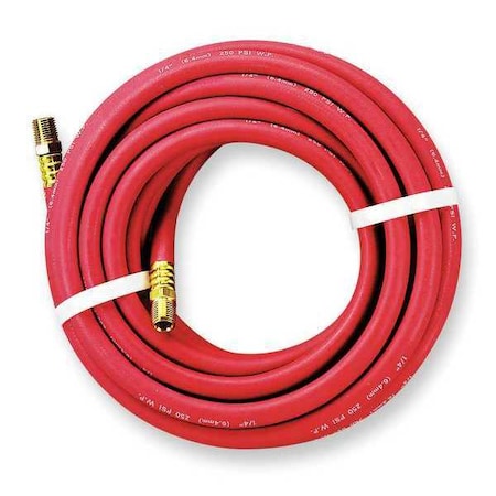 1/4" x 25 ft Nitrile Coupled Multipurpose Air Hose 250 psi RD
