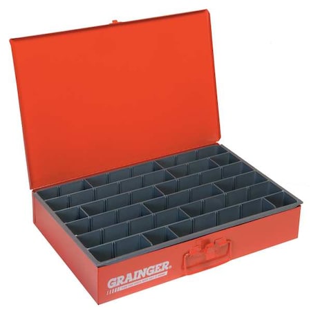 Steel, 6 to 18 compartments, 12 1/2 in D x 3 1/8 in H x 18 3/8 in W