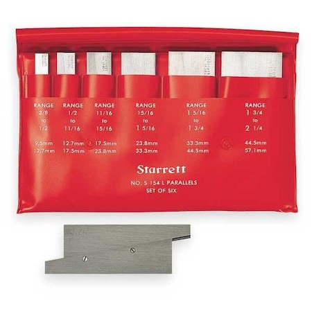 Precision Adj Parallel Set,3/8-2 1/4 In