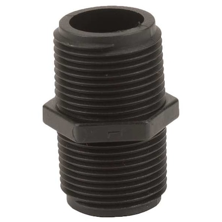 Hex Nipple, 3/4 in MNPT x 3/4 in MNPT, Schedule 80, 300 psi Max, -20 to 150 Degrees F