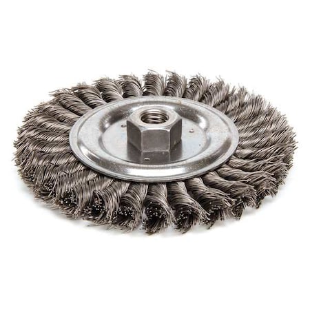 Twist Wire Wheel Wire Brush, Threaded Arbor