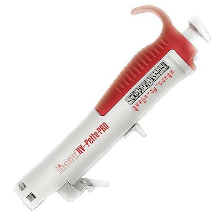 Pipettor, White/Red, Plastic, 5000uL