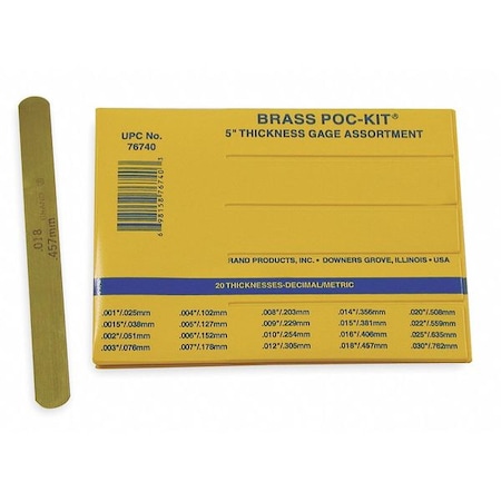 Feeler Gage Set,20 PC