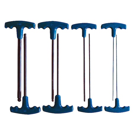 8 Piece Metric T-Shape Hex Key Set, 5YUU1