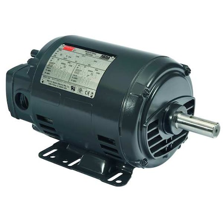 Three-Phase General Purpose Motor, 3 HP, 143-5T/56HZ Frame, 230/460V AC Voltage, 3490 Nameplate RPM