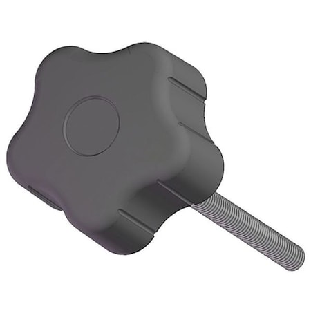 Soft Touch Star with Screw, 1/4-20 Thread Size, 1"L, Steel