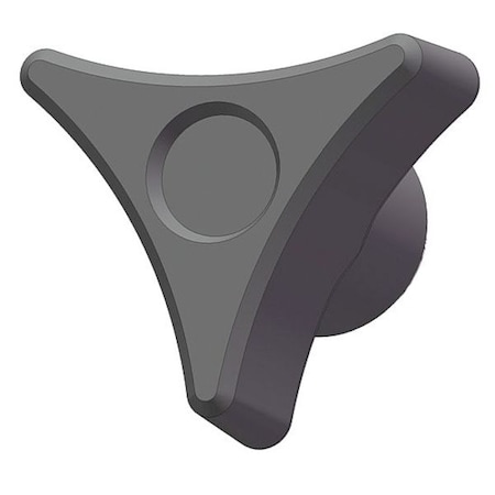 Three Prong Knob, 5/16-18 Thread Size, 1"L, Steel